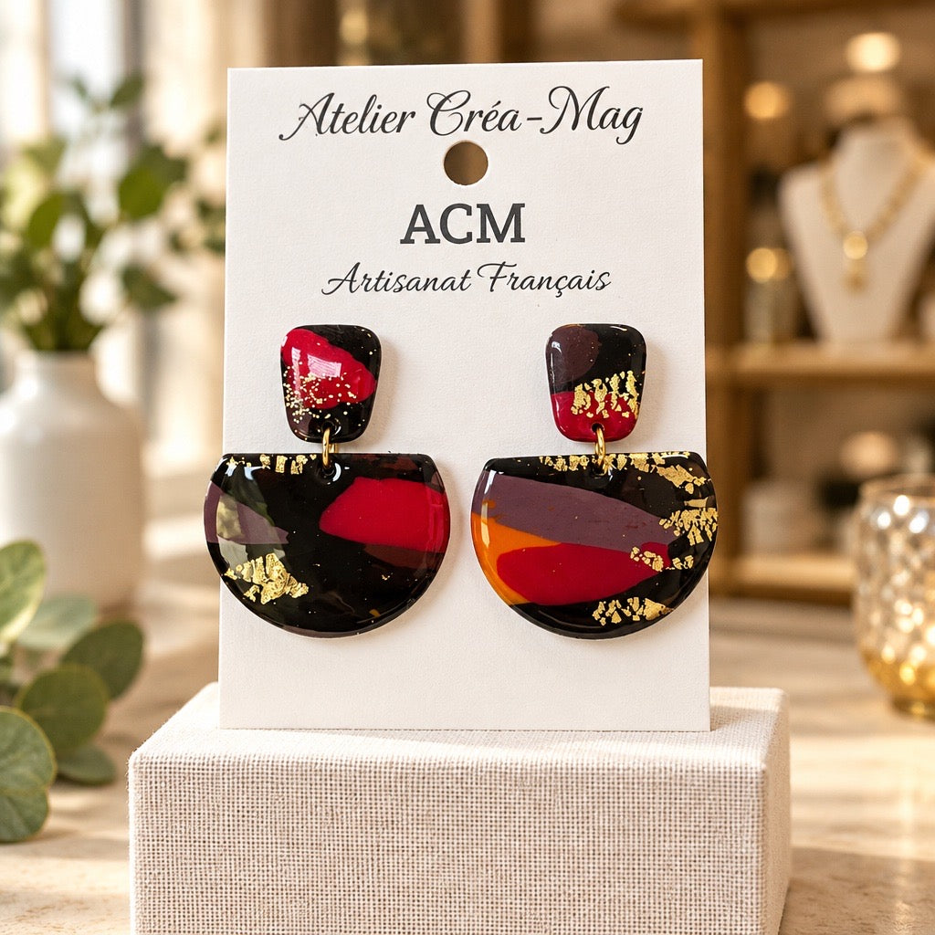 Boucles d’oreilles forme design