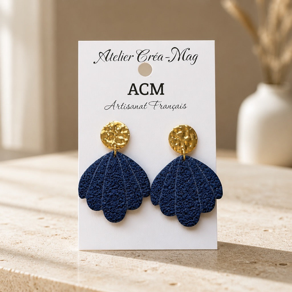 Boucles d’oreilles Collection Pure. Marine