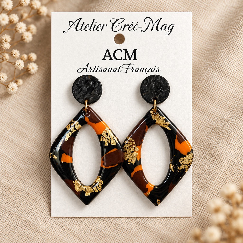 Boucles d’oreilles Automnales design