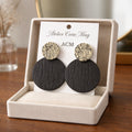 Boucles d’oreilles Élégance Noire et Écrue