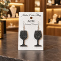 Boucles d’oreilles artisanales « Verres à pied scintillants »
