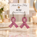 Boucles d’oreilles Octobre Rose – Paillettes roses fuchsia