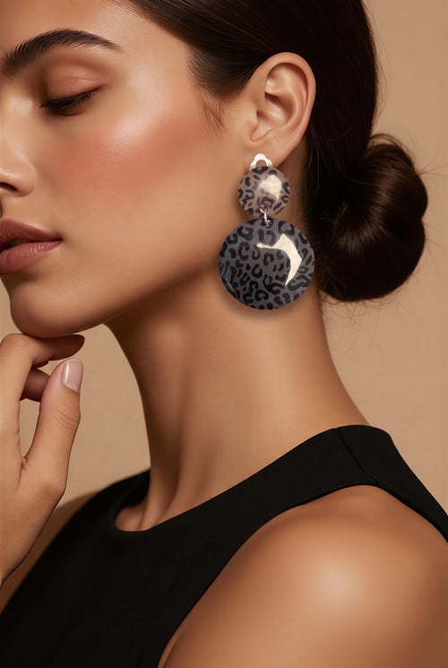Boucles d’oreilles Clips Léopard